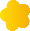 Bright golden yellow gradient flower vector