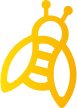 Bright yellow and gold bee