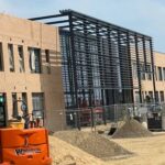 Brise soleil is finished on the outside of Pudsey Sixth Form College
