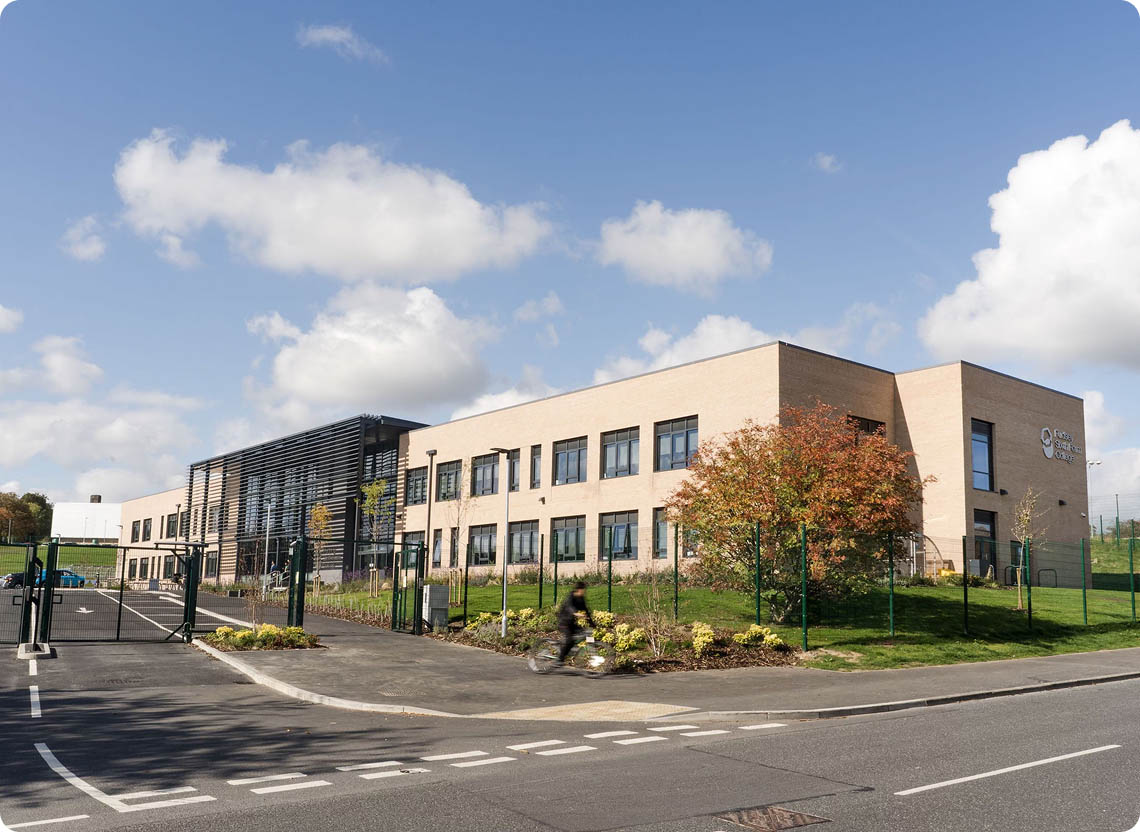 Two story building with brise soleil installed of Pudsey Sixth Form College