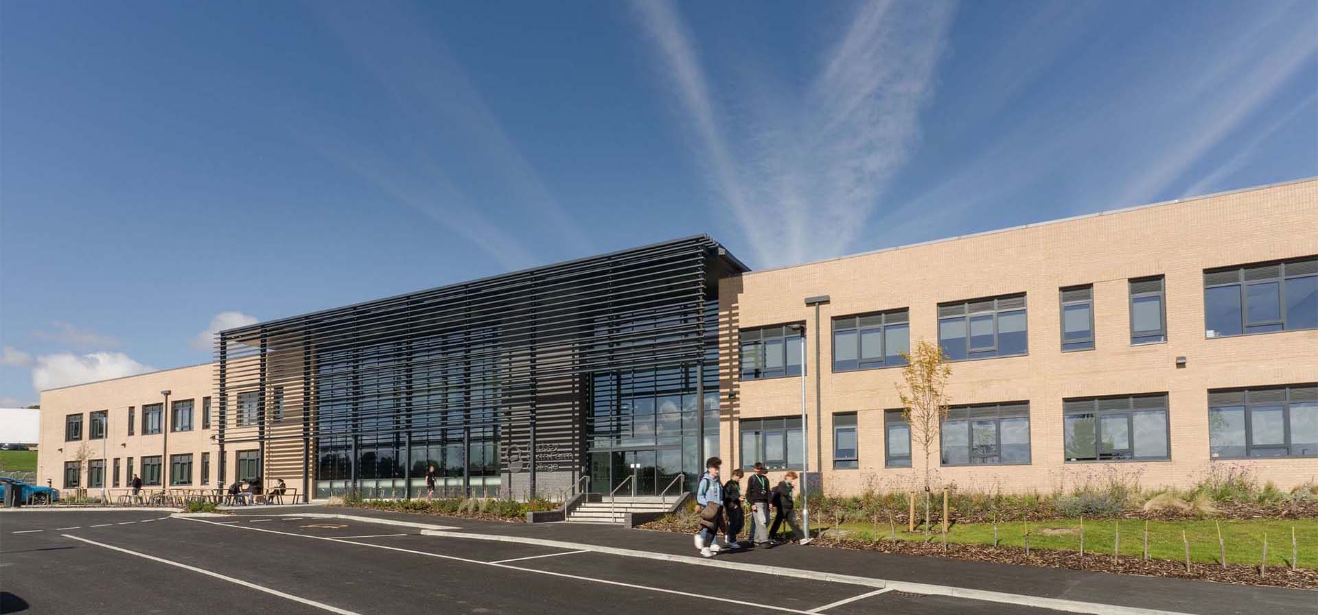 Two story building with brise soleil installed of Pudsey Sixth Form College